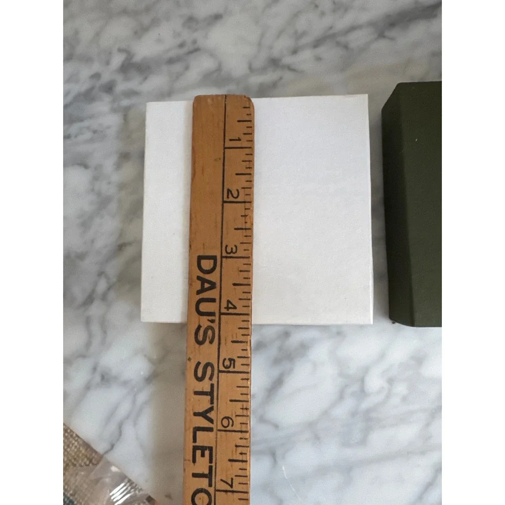 Harrods Knightsbridge Green Gold Logo Small Square Gift Storage Box 4.25in